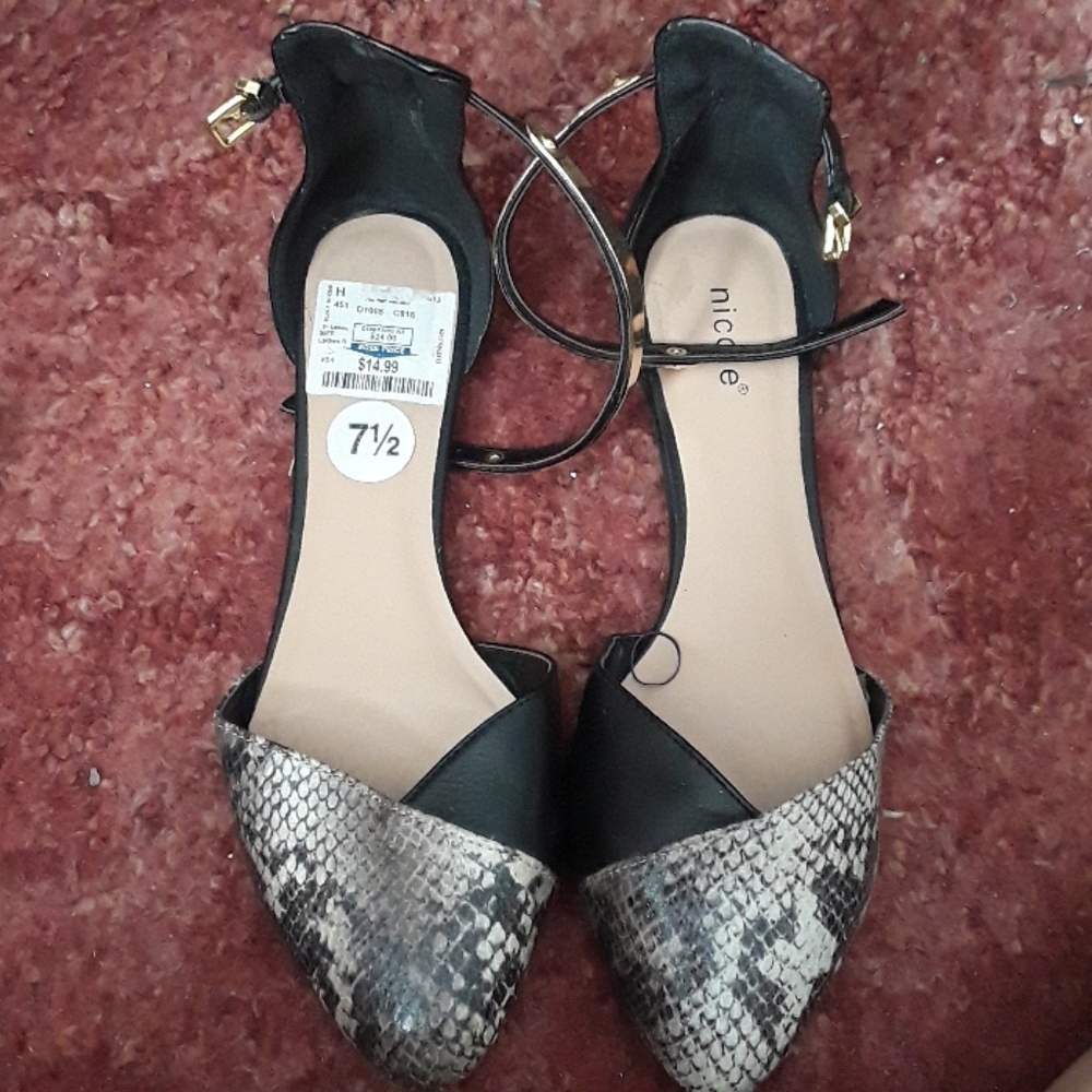 snake print shoes